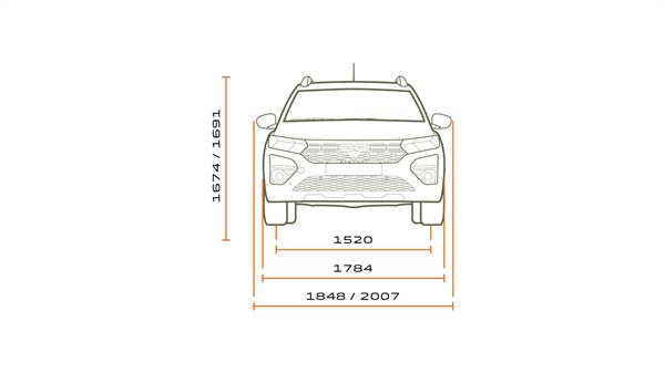 Dimensions - Dacia Jogger 7 places