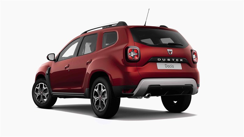 Dacia Duster HJD série limitée Techroad Rouge Fusion - Vue 3/4 arrière